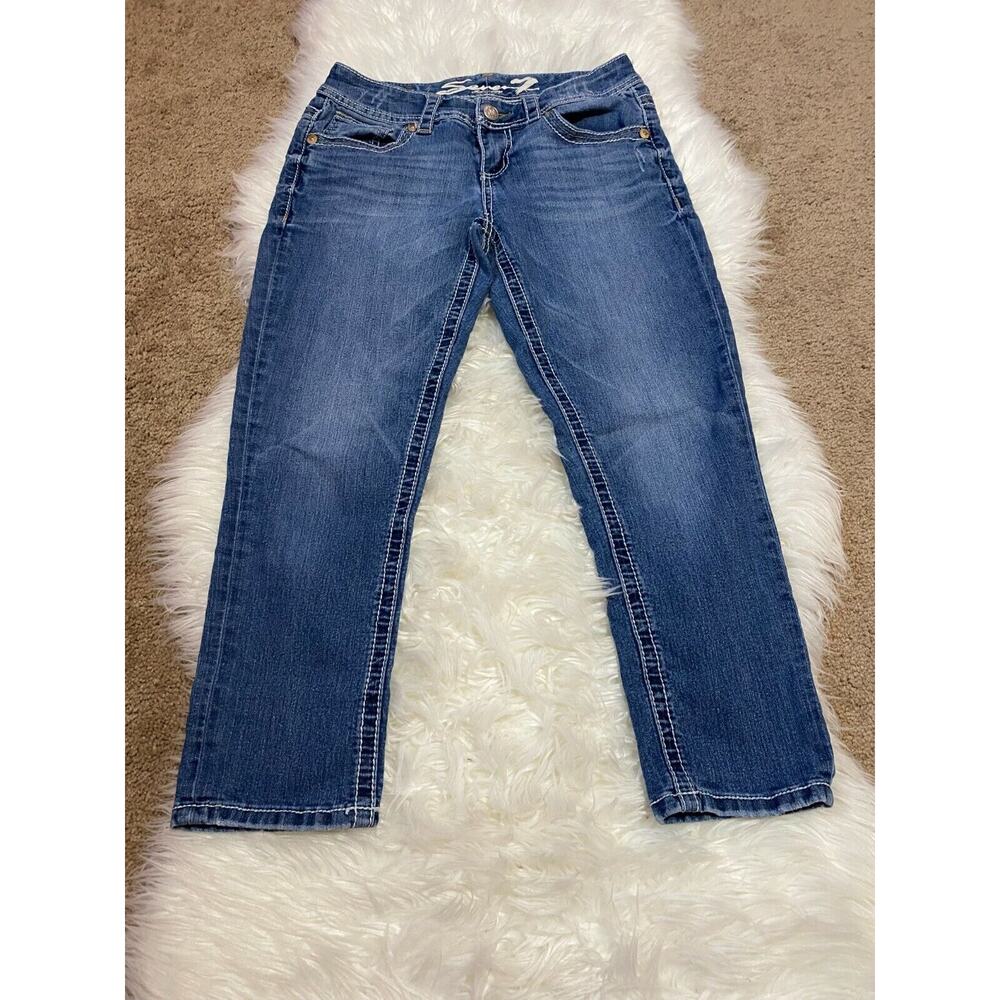 Seven 7 Womens Jeans 5‎ Pockets Belt Loops Stretch Denim Blue Casual Size 6